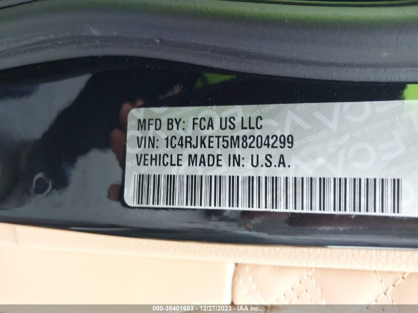 2021 JEEP GRAND CHEROKEE L SUMMIT RESERVE 4X4 - 1C4RJKET5M8204299