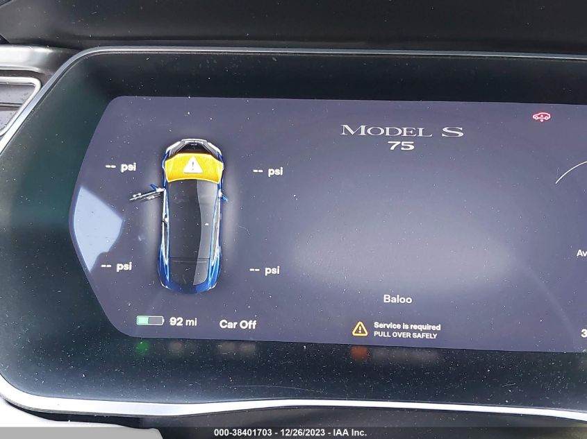 2017 TESLA MODEL S 60/75 - 5YJSA1E16HF220320