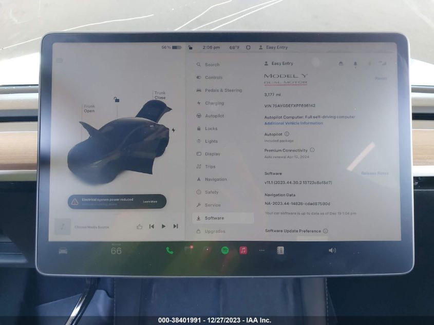 2023 TESLA MODEL Y - 7SAYGDEFXPF696142