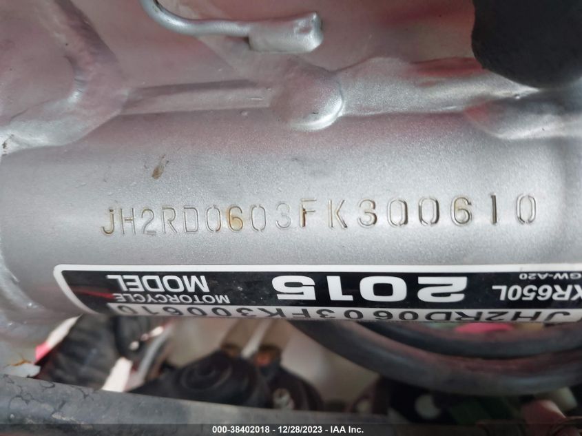 2015 HONDA XR650 L JH2RD0603FK300610