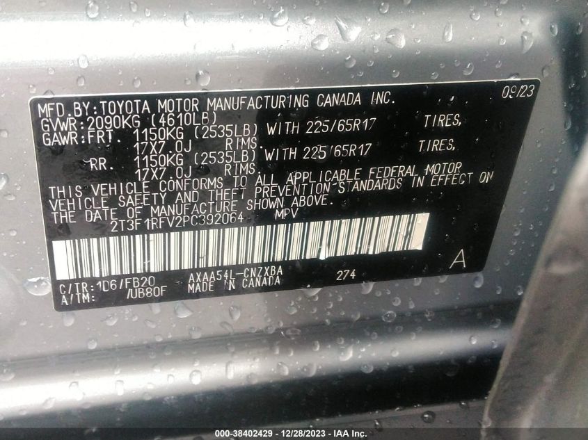 2023 TOYOTA RAV4 LE - 2T3F1RFV2PC392064