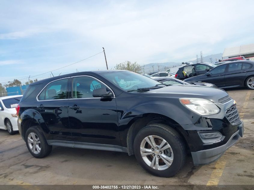 2016 CHEVROLET EQUINOX LS - 2GNALBEK1G6119587