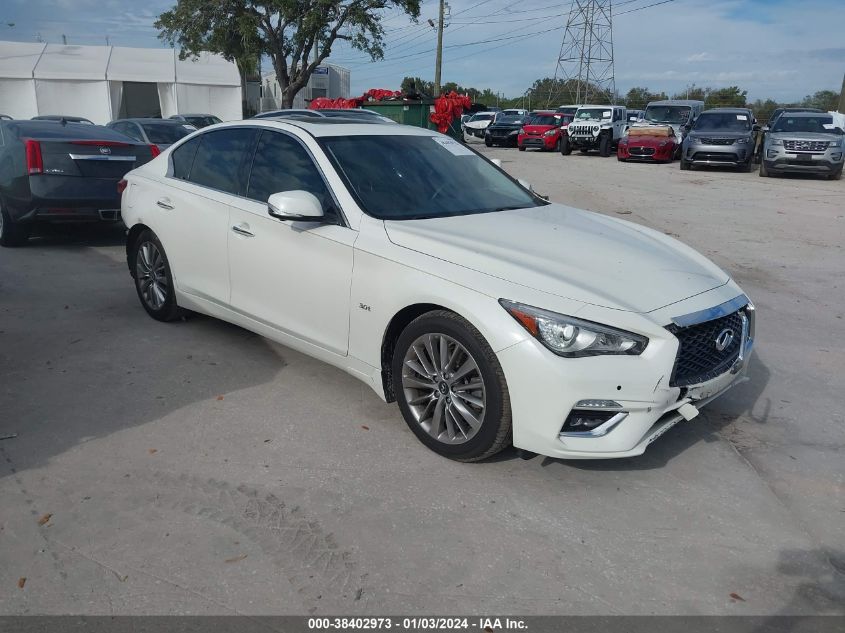 Lot #2539237793 2018 INFINITI Q50 3.0T LUXE salvage car