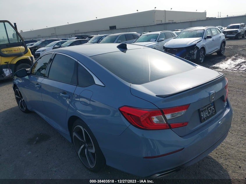 VIN 1HGCV2F38NA003551 2022 HONDA ACCORD SPORT 2.0T