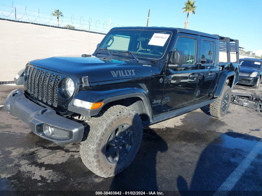 VIN 1C6HJTAG4PL508002 2023 JEEP GLADIATOR WILLYS 4X4