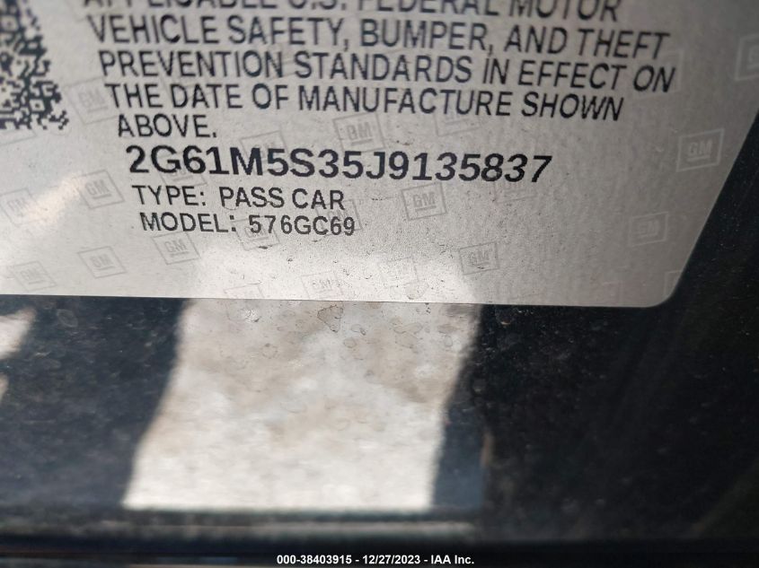 2018 CADILLAC XTS LUXURY - 2G61M5S35J9135837