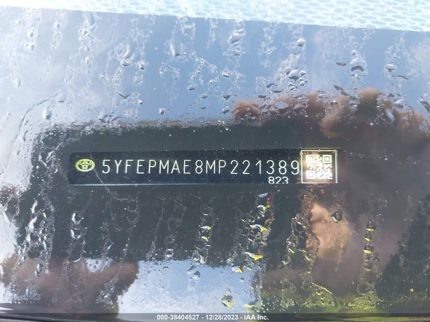 2021 TOYOTA COROLLA LE - 5YFEPMAE8MP221389