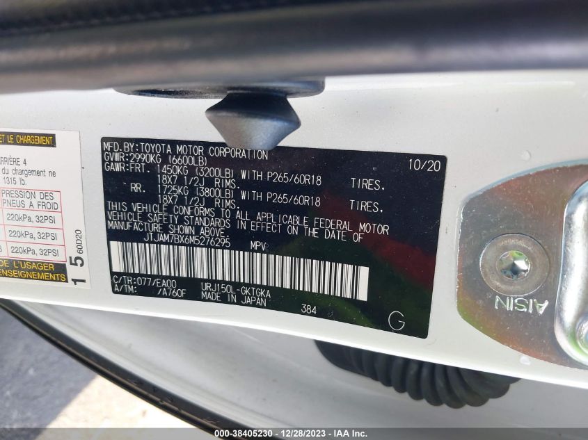 2021 LEXUS 460 PREMIUM JTJAM7BX6M5276295