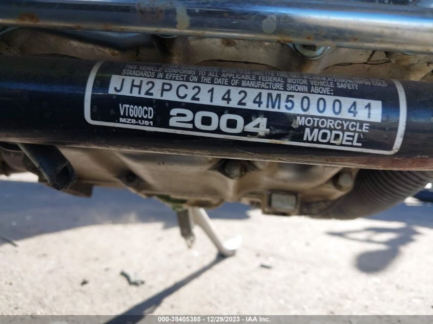 2004 HONDA VT600 CD JH2PC21424M500041