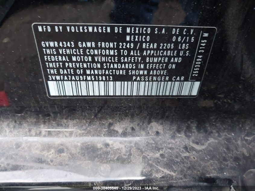 2015 VOLKSWAGEN GOLF SPORTWAGEN TDI S 4-DOOR - 3VWFA7AU9FM519813