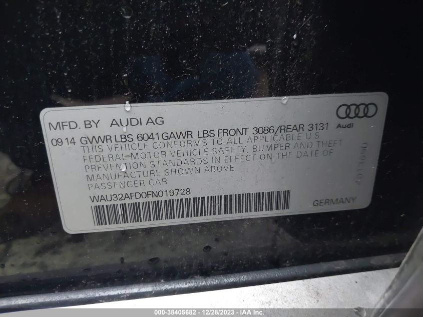 2015 AUDI A8 L 4.0T WAU32AFD0FN019728