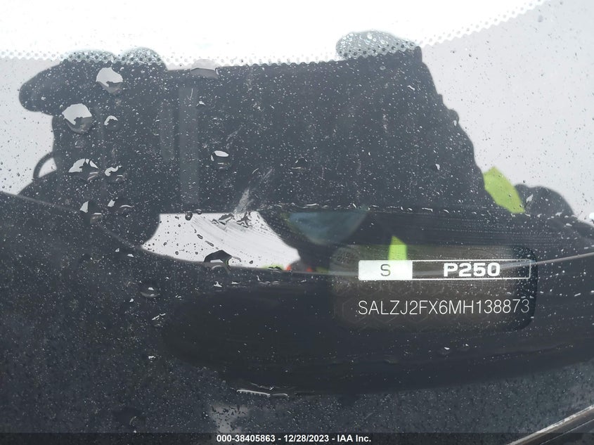 VIN SALZJ2FX6MH138873 2021 LAND ROVER RANGE ROVER EVOQUE S