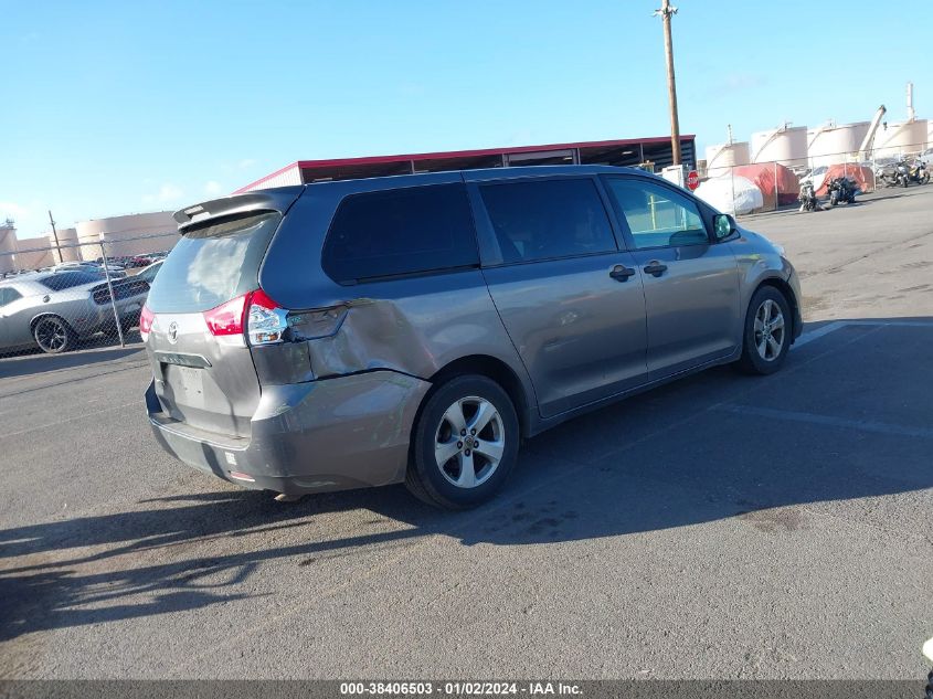 2014 TOYOTA SIENNA L V6 7 PASSENGER - 5TDZK3DC9ES422246
