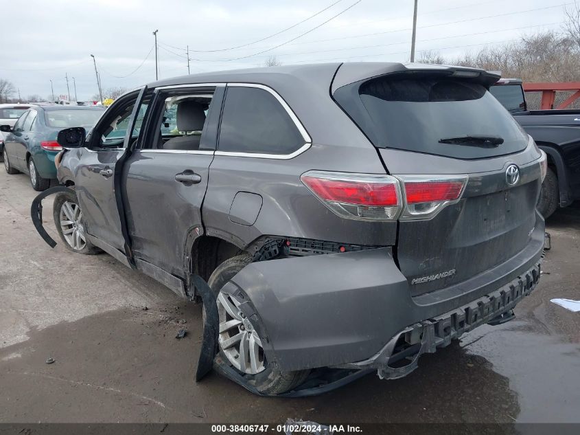2015 TOYOTA HIGHLANDER LE V6 - 5TDBKRFH2FS158978