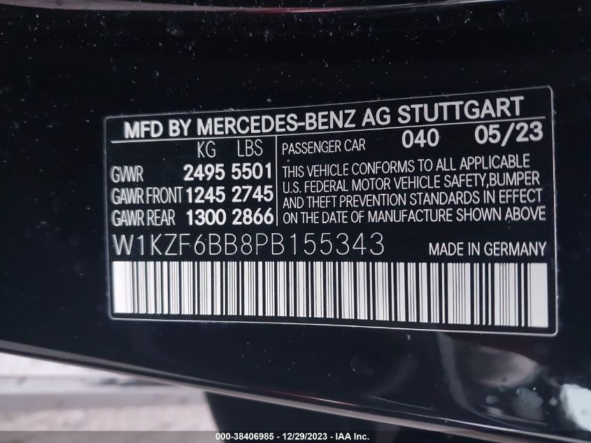 2023 MERCEDES-BENZ AMG E 53 AMG 53 4MATIC - W1KZF6BB8PB155343