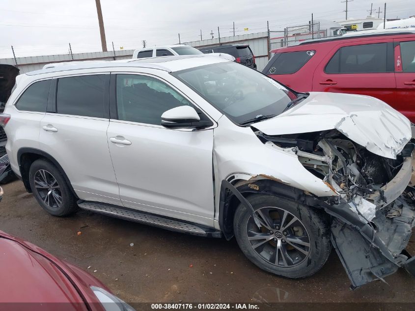 2016 TOYOTA HIGHLANDER XLE - 5TDKKRFHXGS159863