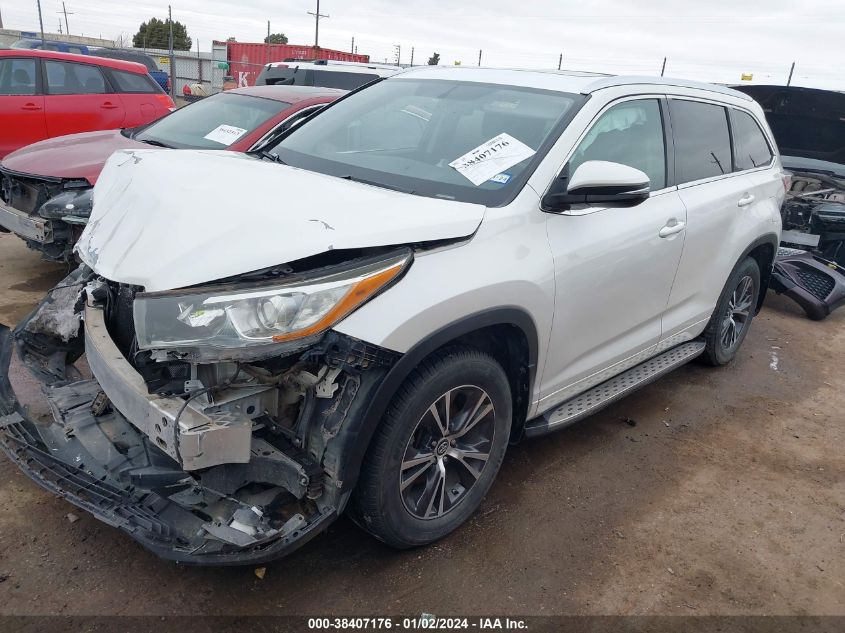 2016 TOYOTA HIGHLANDER XLE - 5TDKKRFHXGS159863