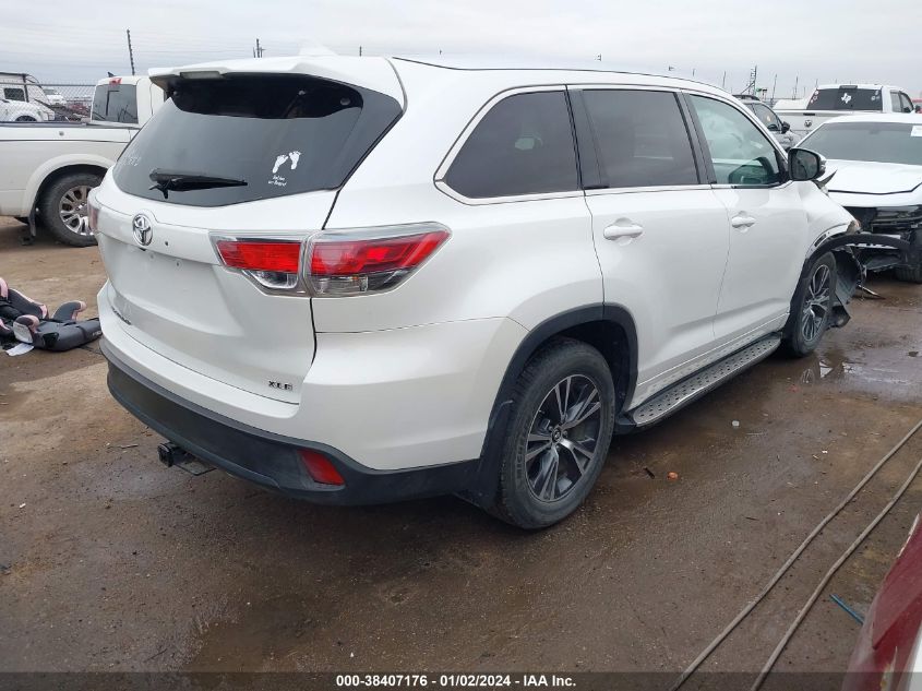 2016 TOYOTA HIGHLANDER XLE - 5TDKKRFHXGS159863