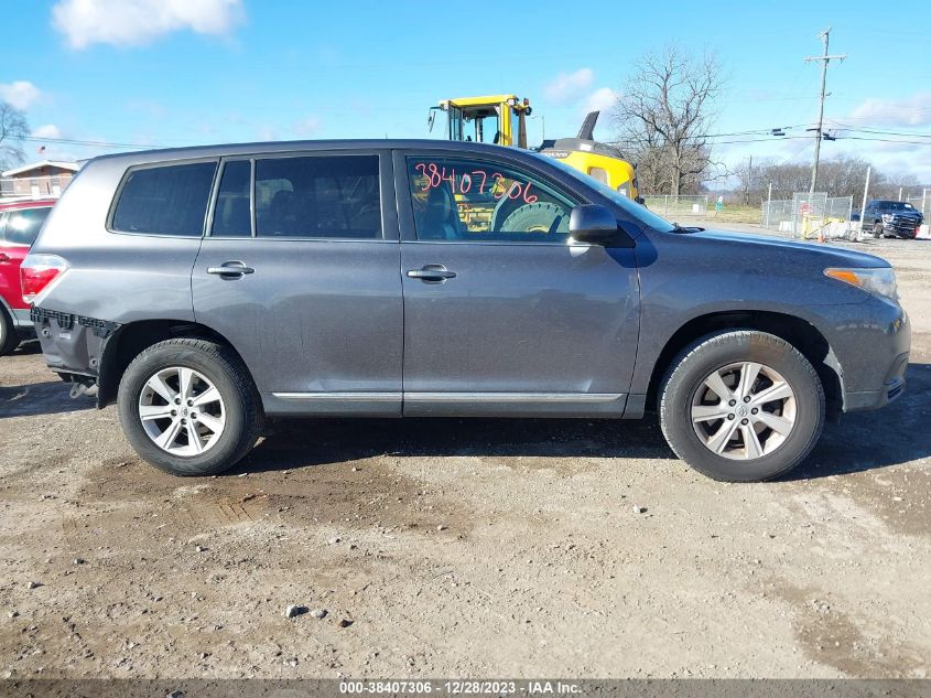 2013 TOYOTA HIGHLANDER - 5TDZA3EH4DS044770