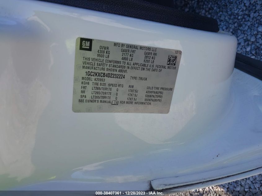 2013 CHEVROLET SILVERADO 2500HD LT - 1GC2KXCB4DZ232224