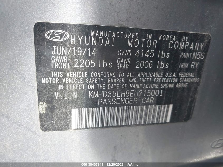 2014 HYUNDAI ELANTRA GT - KMHD35LH8EU215001