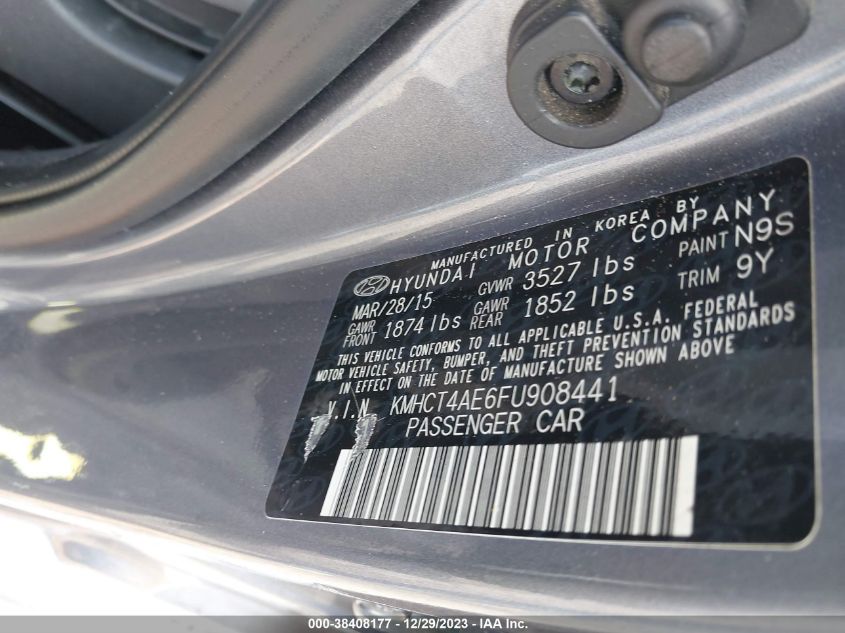 2015 HYUNDAI ACCENT GLS - KMHCT4AE6FU908441