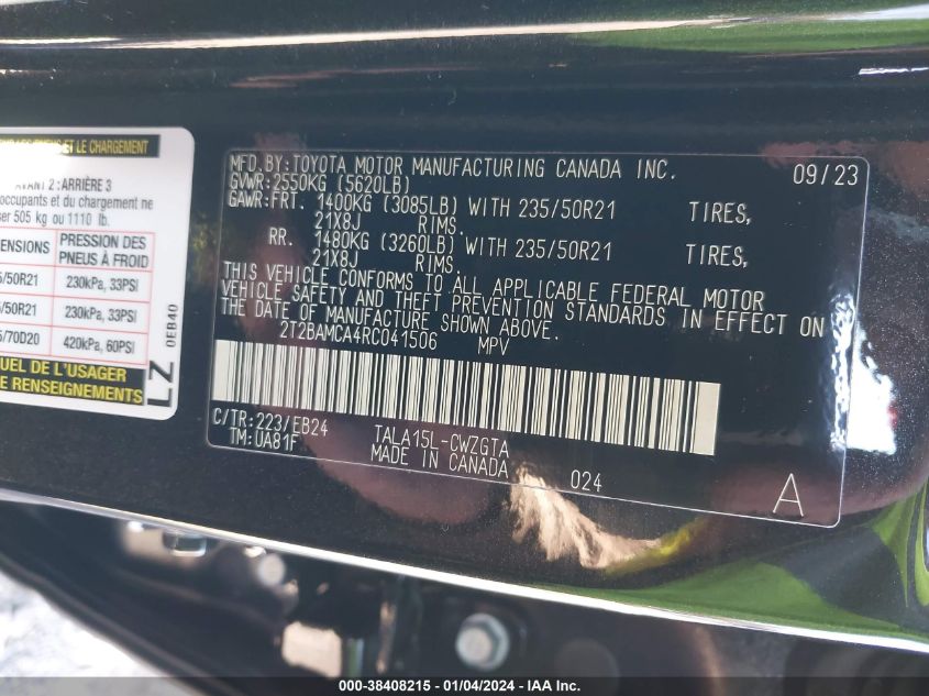 2024 LEXUS RX 350 F SPORT HANDLING - 2T2BAMCA4RC041506
