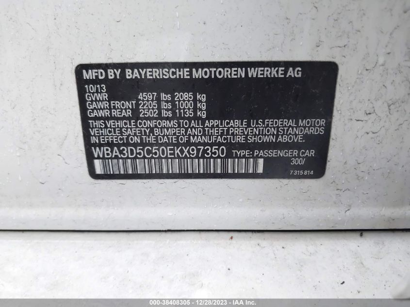 2014 BMW 328D XDRIVE - WBA3D5C50EKX97350