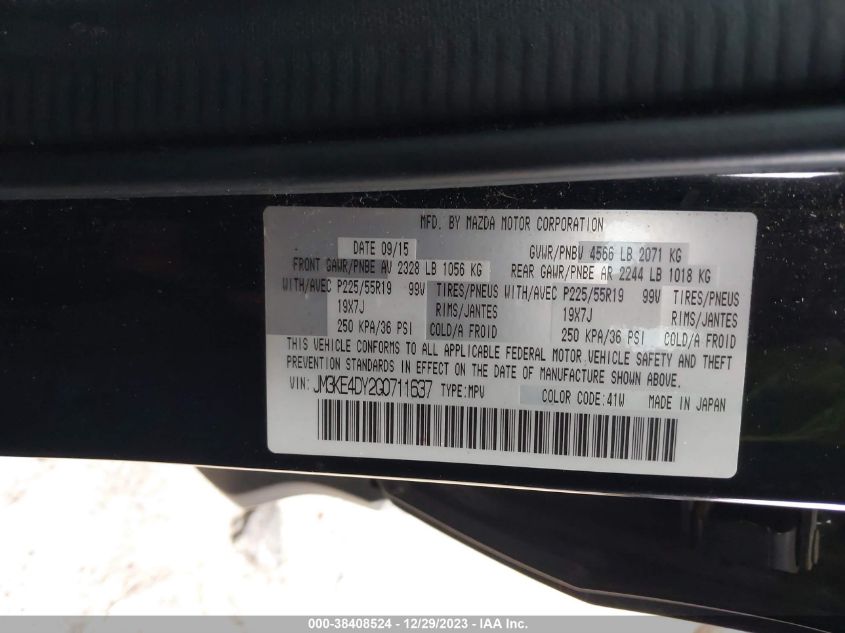 2016 MAZDA CX-5 GT - JM3KE4DY2G0711637