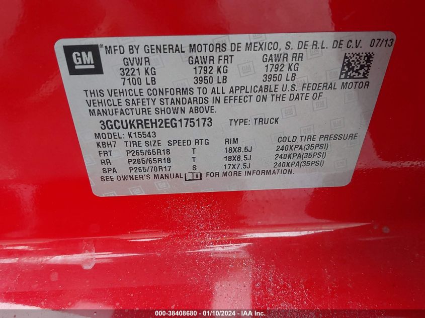 2014 CHEVROLET SILVERADO 1500 1LT - 3GCUKREH2EG175173