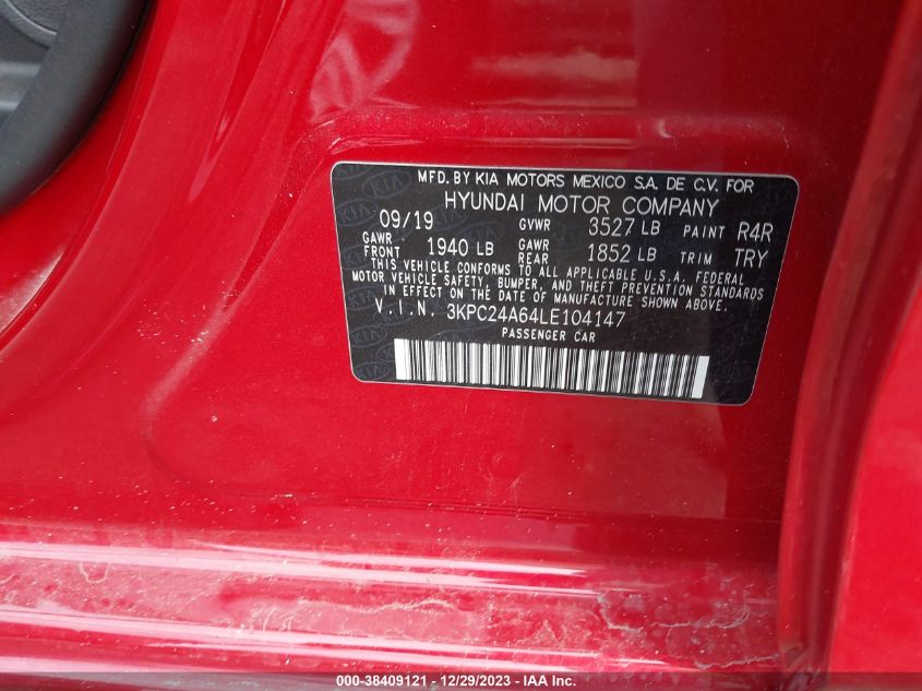 2020 HYUNDAI ACCENT SE/SEL - 3KPC24A64LE104147