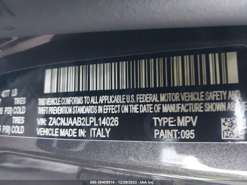 2020 JEEP RENEGADE SPORT - ZACNJAAB2LPL14026