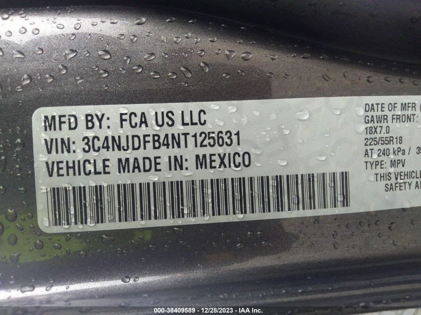 2022 JEEP COMPASS LATITUDE LUX - 3C4NJDFB4NT125631