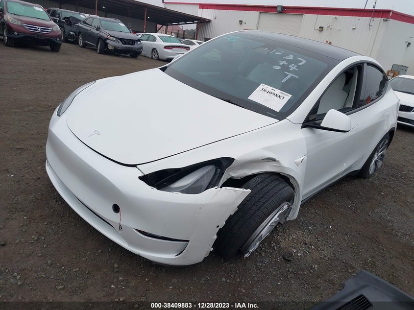 VIN 7SAYGDEE5NF516165 2022 TESLA MODEL Y