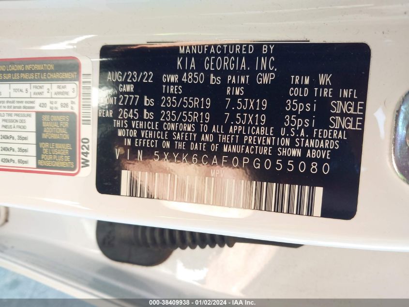 2023 KIA SPORTAGE X LINE - 5XYK6CAF0PG055080