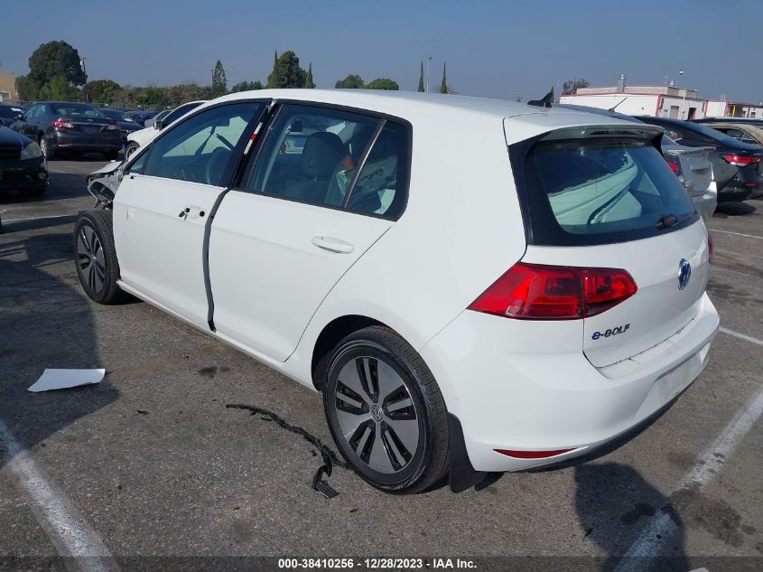 2016 VOLKSWAGEN E-GOLF SE - WVWKP7AU1GW916983