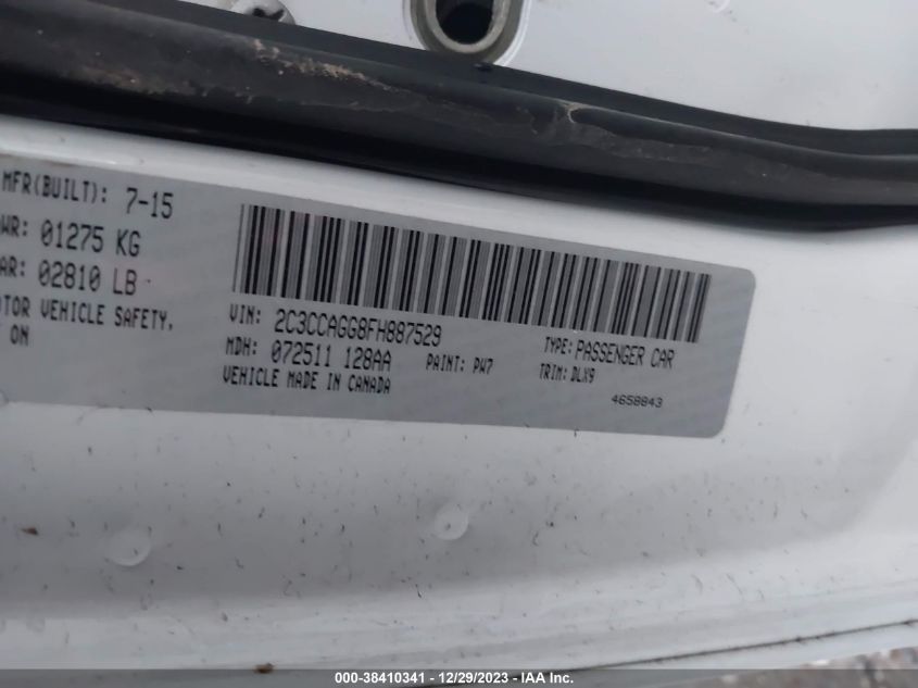 2015 CHRYSLER 300 S - 2C3CCAGG8FH887529