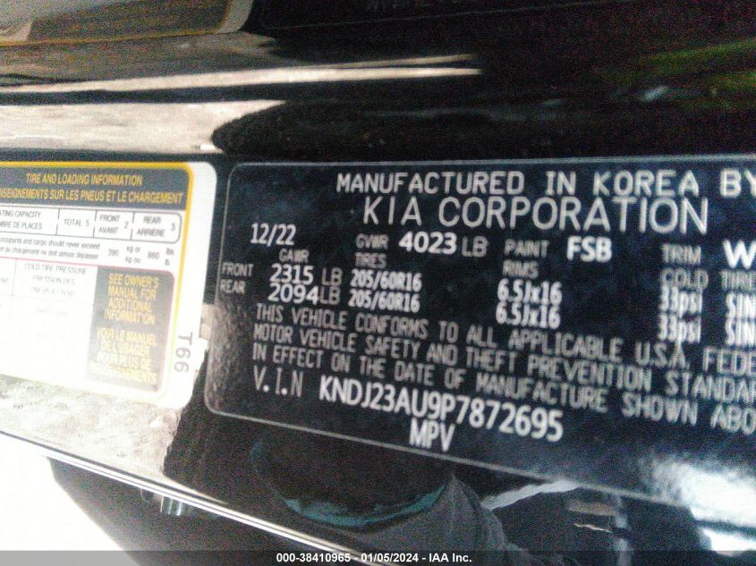 2023 KIA SOUL S - KNDJ23AU9P7872695