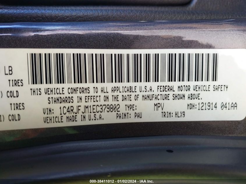 2014 JEEP GRAND CHEROKEE SUMMIT - 1C4RJFJM1EC379802