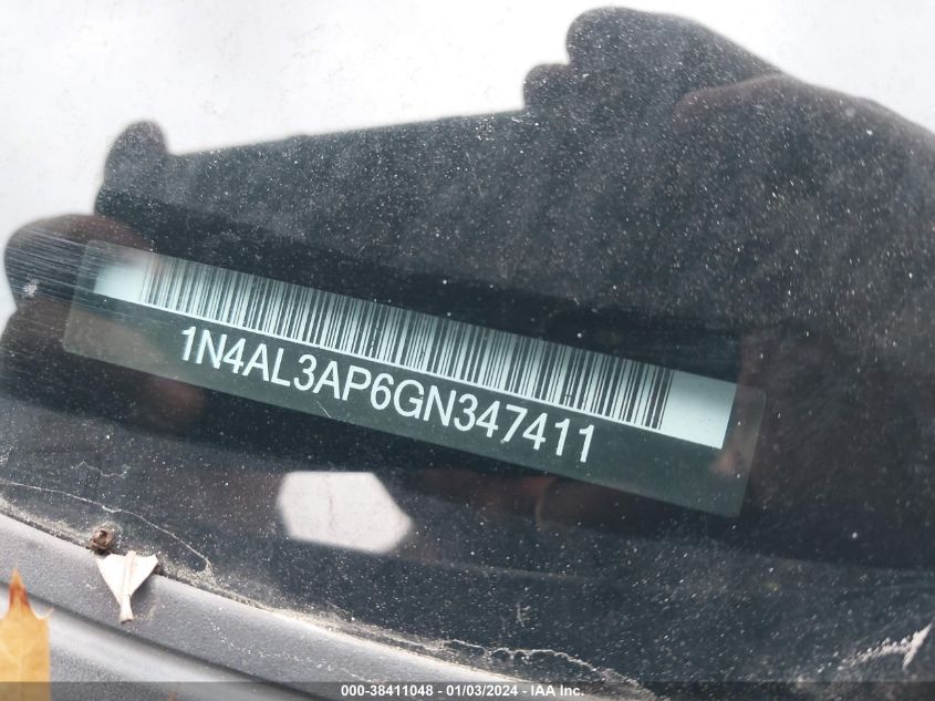 2016 NISSAN ALTIMA 2.5/S/SV/SL/SR - 1N4AL3AP6GN347411
