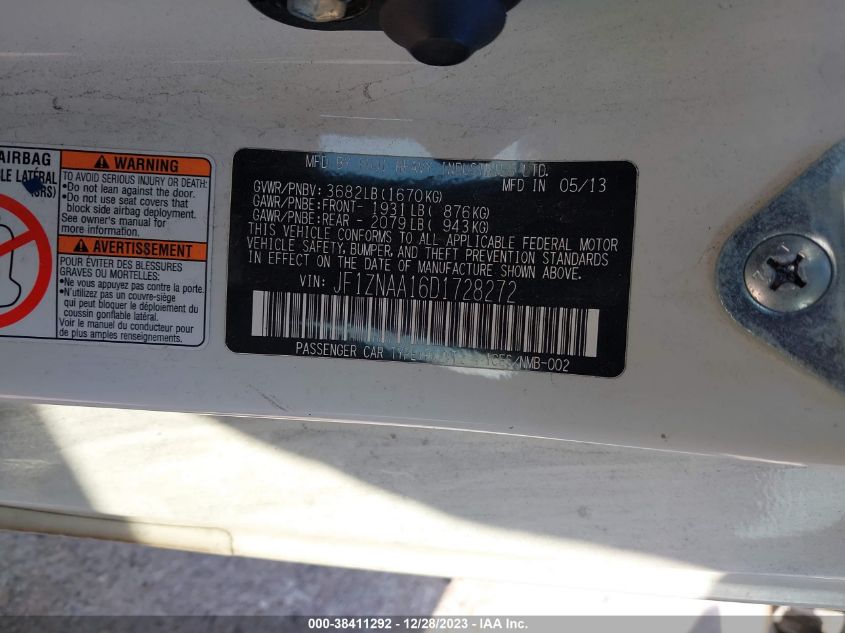 2013 TOYOTA SCION FR-S JF1ZNAA16D1728272