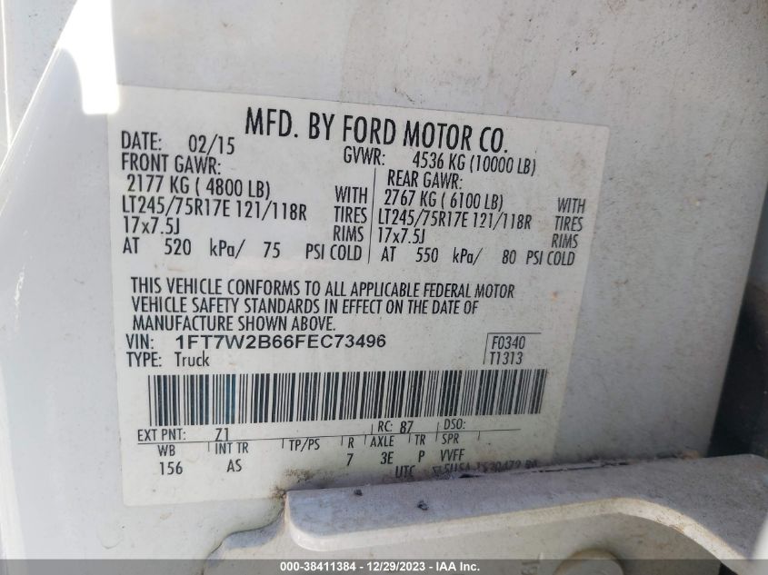 2015 FORD F-250 XL - 1FT7W2B66FEC73496