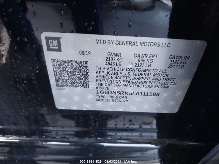 2020 CADILLAC CT5 PREMIUM LUXURY - 1G6DN5RK5L0111588