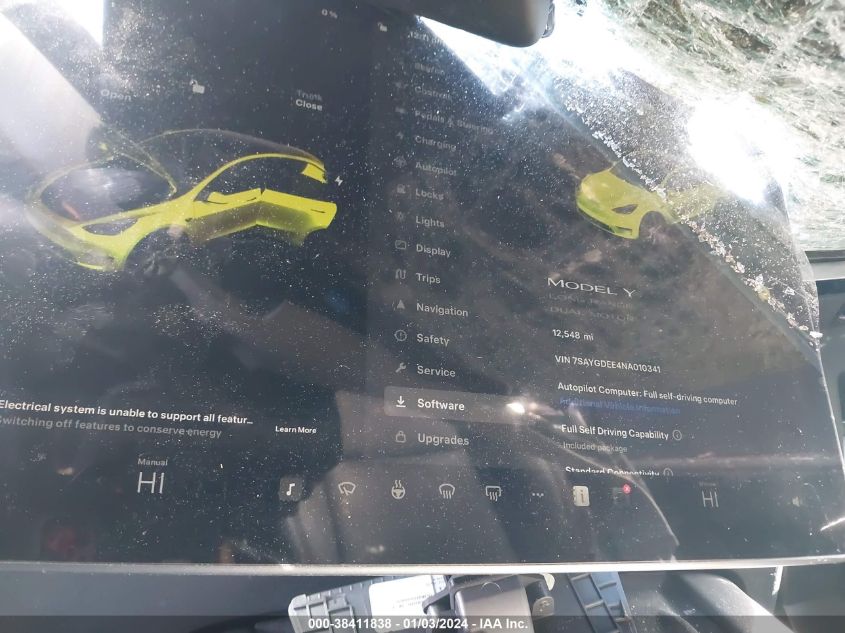 2022 TESLA MODEL Y LONG RANGE DUAL MOTOR ALL-WHEEL DRIVE - 7SAYGDEE4NA010341