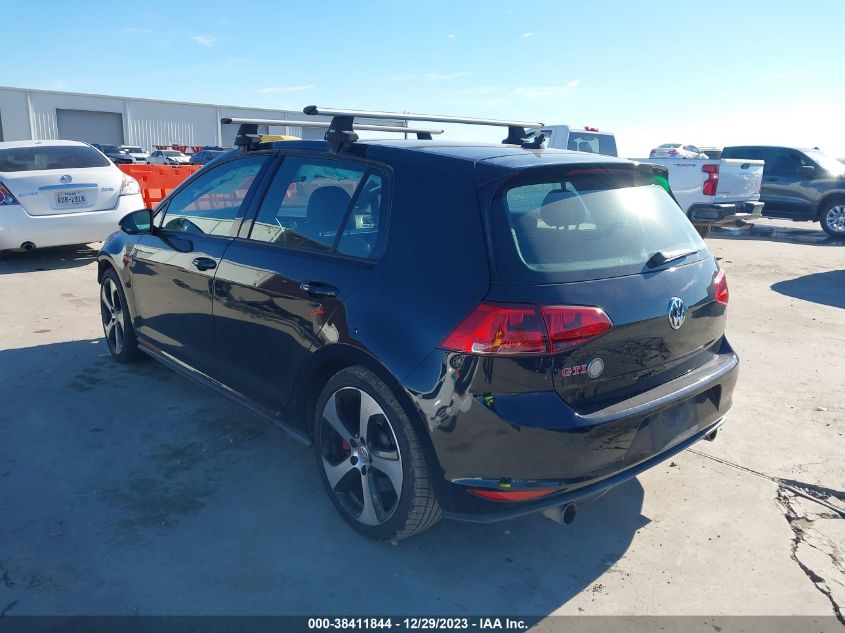 2016 VOLKSWAGEN GOLF GTI AUTOBAHN W/PERFORMANCE PACKAGE 4-DOOR - 3VW447AU2GM014857
