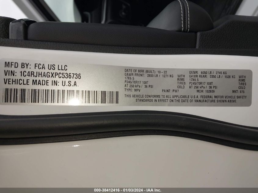2023 JEEP GRAND CHEROKEE LAREDO/ALTITUDE - 1C4RJHAGXPC536736