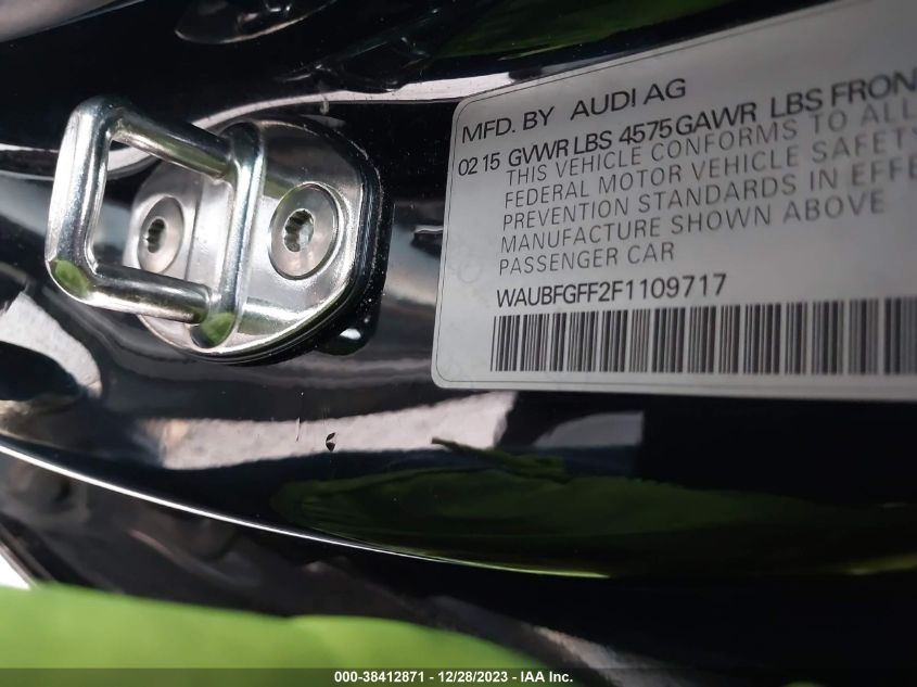 2015 AUDI A3 2.0T PREMIUM/2.0T PREMIUM PLUS - WAUBFGFF2F1109717