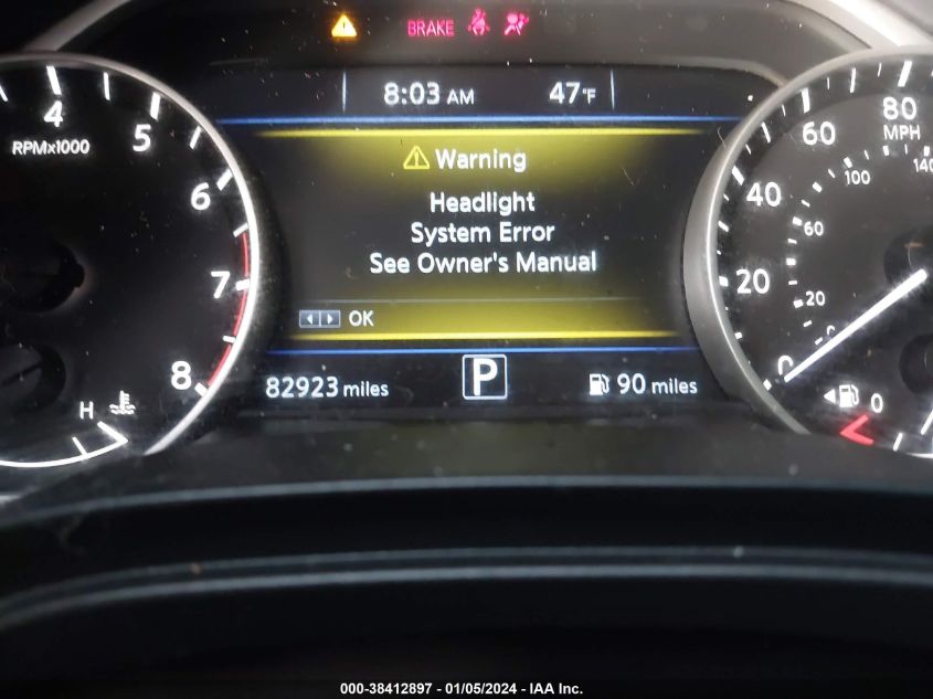 2019 NISSAN MAXIMA S/SL/SR/SV/PLATINUM - 1N4AA6AV4KC374309