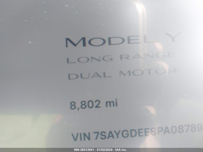 VIN 7SAYGDEE8PA087894 2023 TESLA MODEL Y