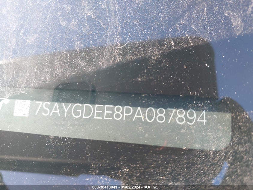 VIN 7SAYGDEE8PA087894 2023 TESLA MODEL Y